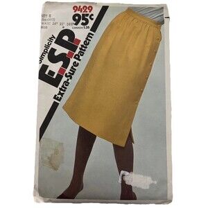 Simplicity Sewing Pattern 9429 ESP Misses Easy Skirt Button Pockets Sz 8-12 UC